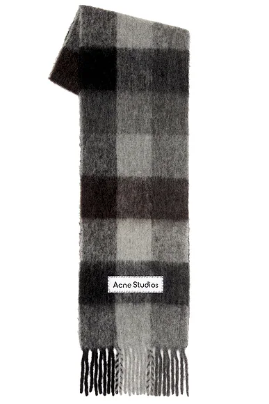 Vally Scarf Dark Black, Grey, Dark Grey