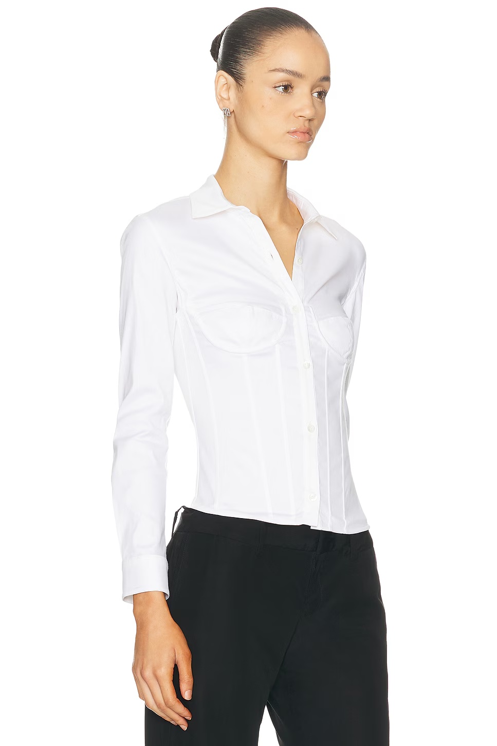 Corseted Shirt White