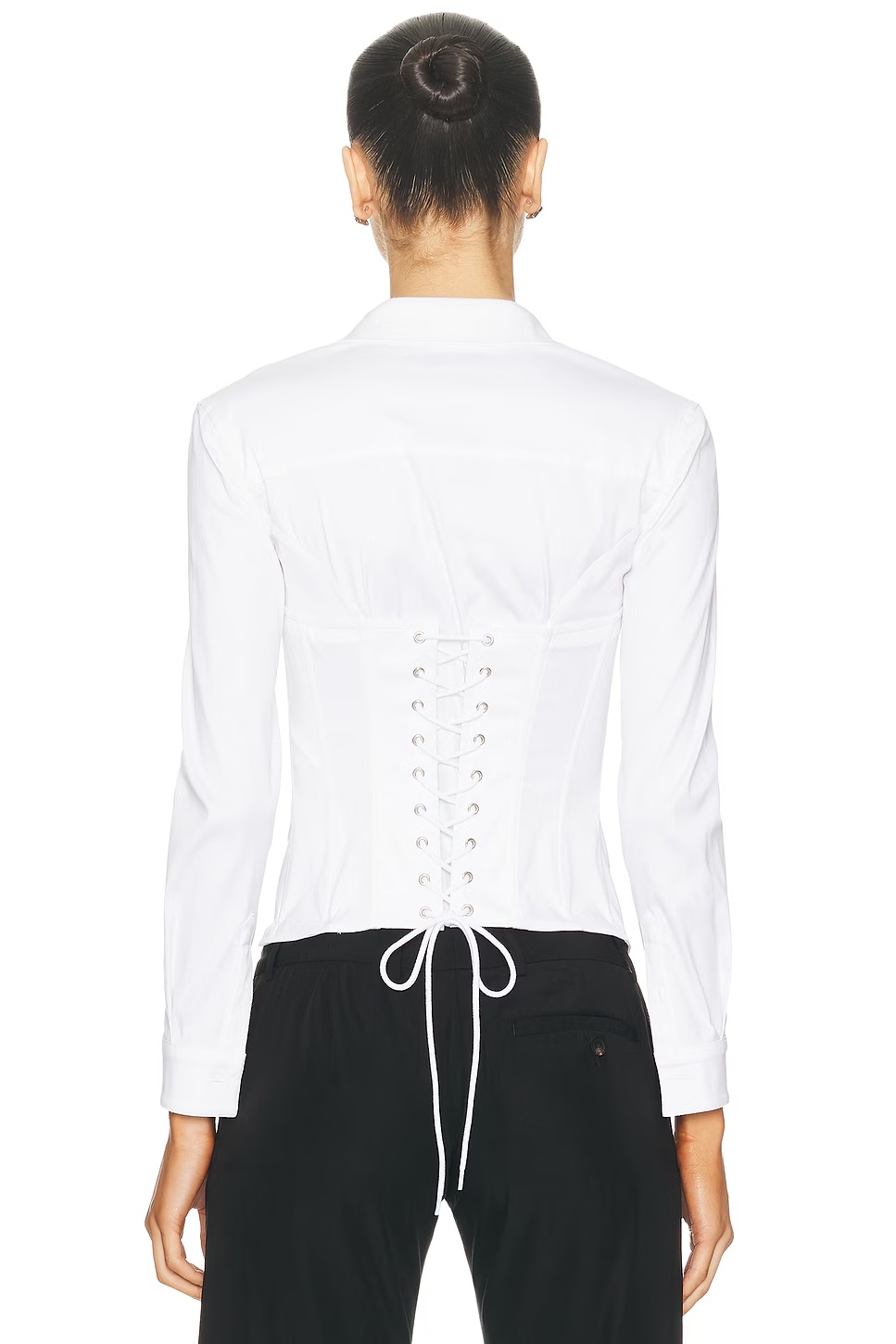 Corseted Shirt White