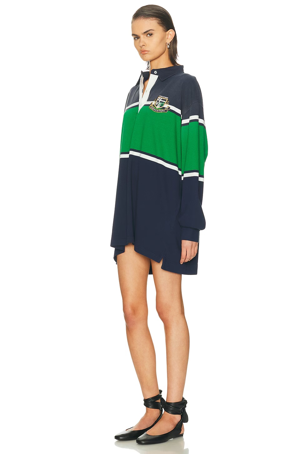 Eatone Rugby Dress Navy & Green