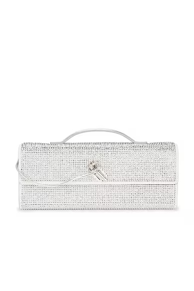 Andiamo Crystal Clutch White Moonlight & Silver