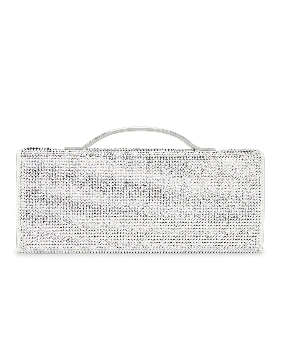 Andiamo Crystal Clutch White Moonlight & Silver