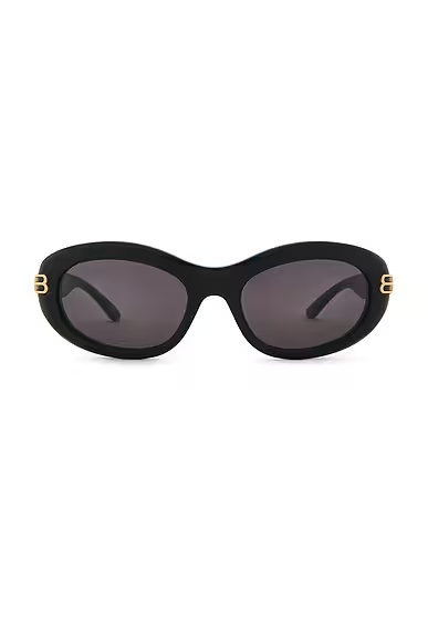 Oval Sunglasses Black & Grey