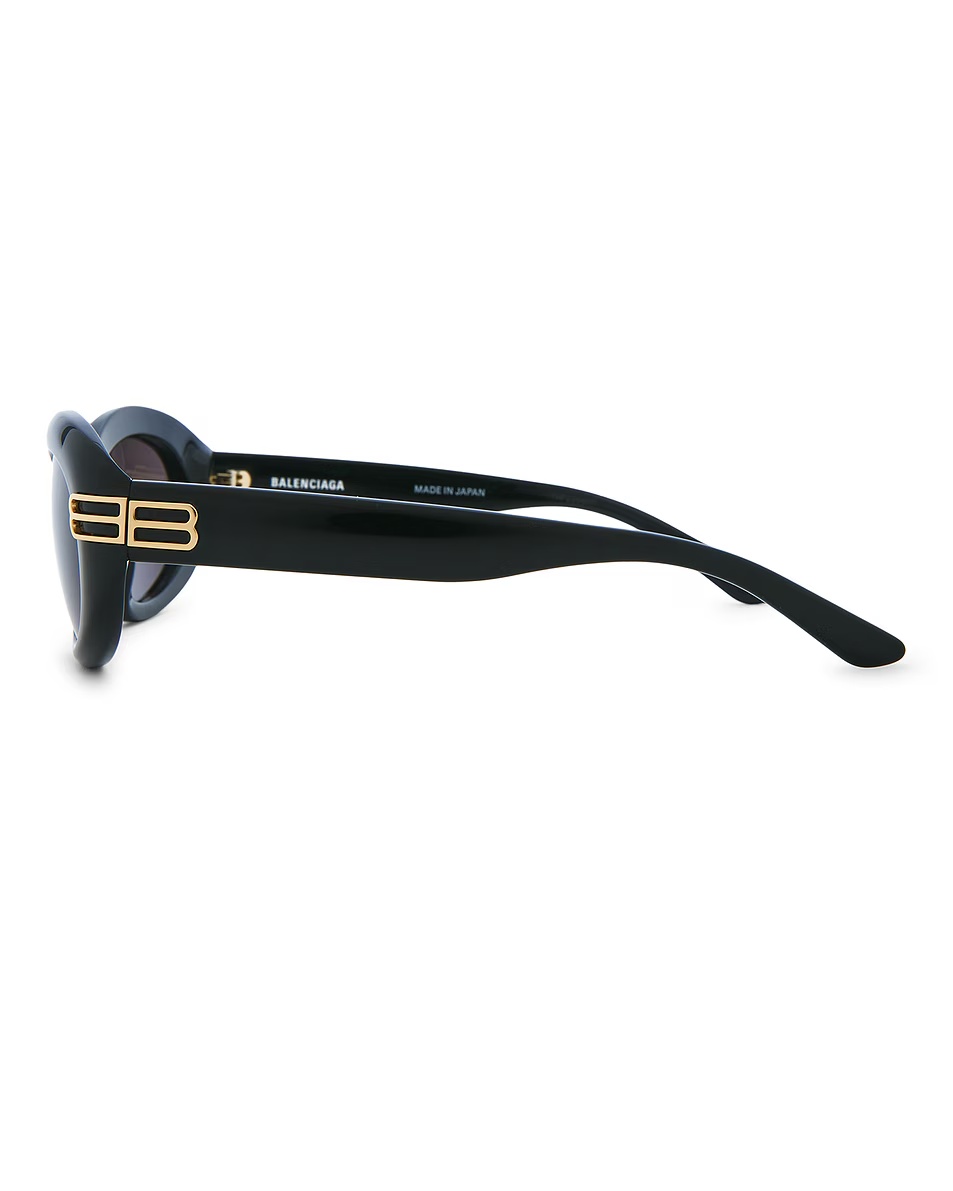 Oval Sunglasses Black & Grey