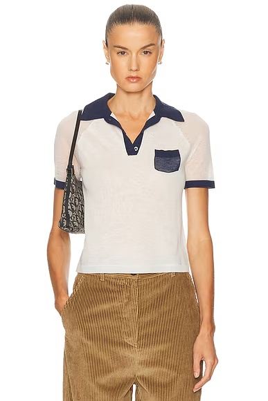 Kout Transparent Top White & Navy