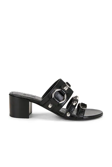 City Sandal Black & Silver