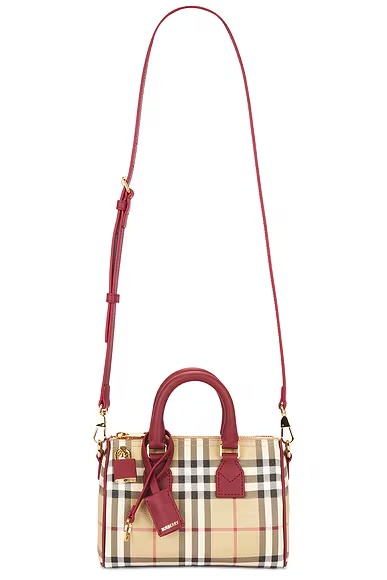 Mini Bowling Bag Vintage Check & Ruby