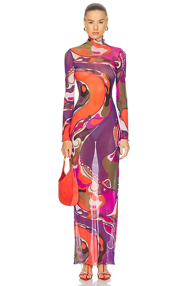 Long Sleeve Dress Multicolor