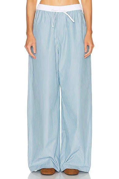 Pijama Striped Pant Turquoise Blue