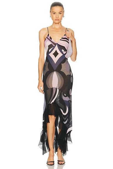 Maxi Dress Pink & Black