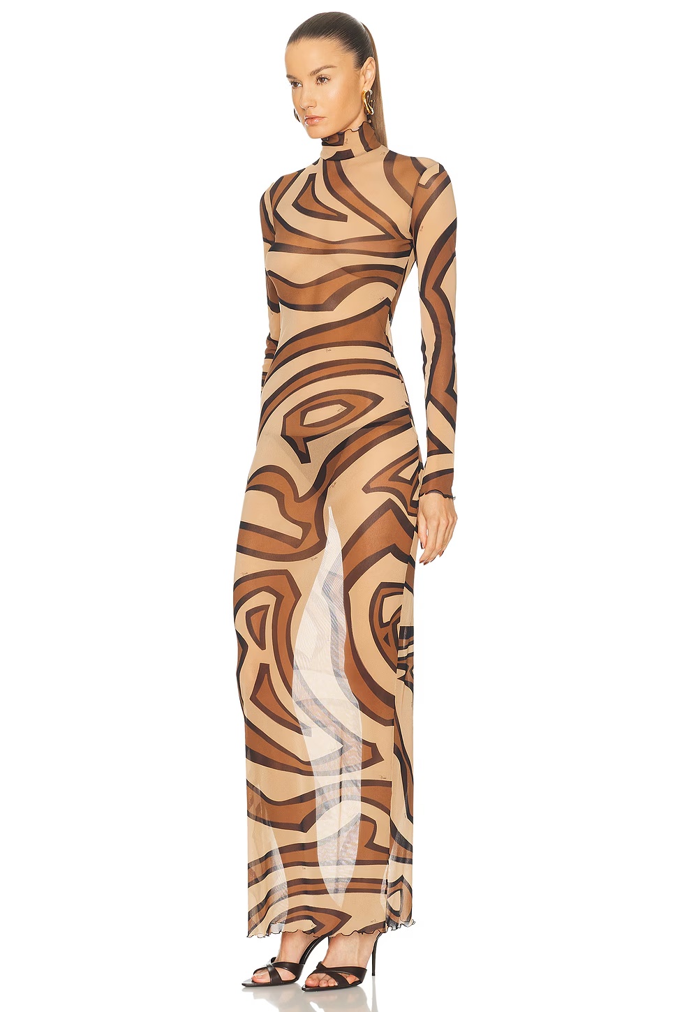 Long Sleeve Dress Gold