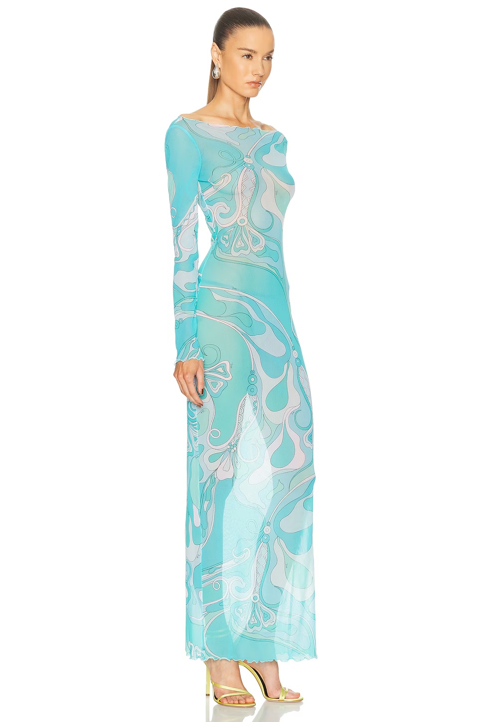 Long Sleeve Dress Turquoise