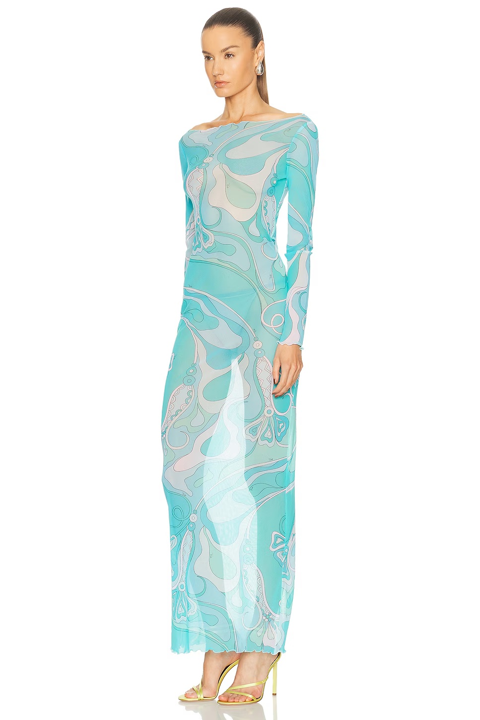Long Sleeve Dress Turquoise