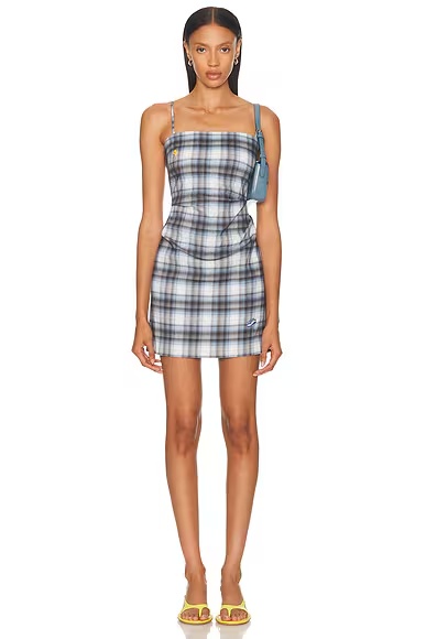 Sleeveless Mini Dress Blue & Black