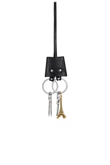 Le City Charm Eiffel Keychain Black
