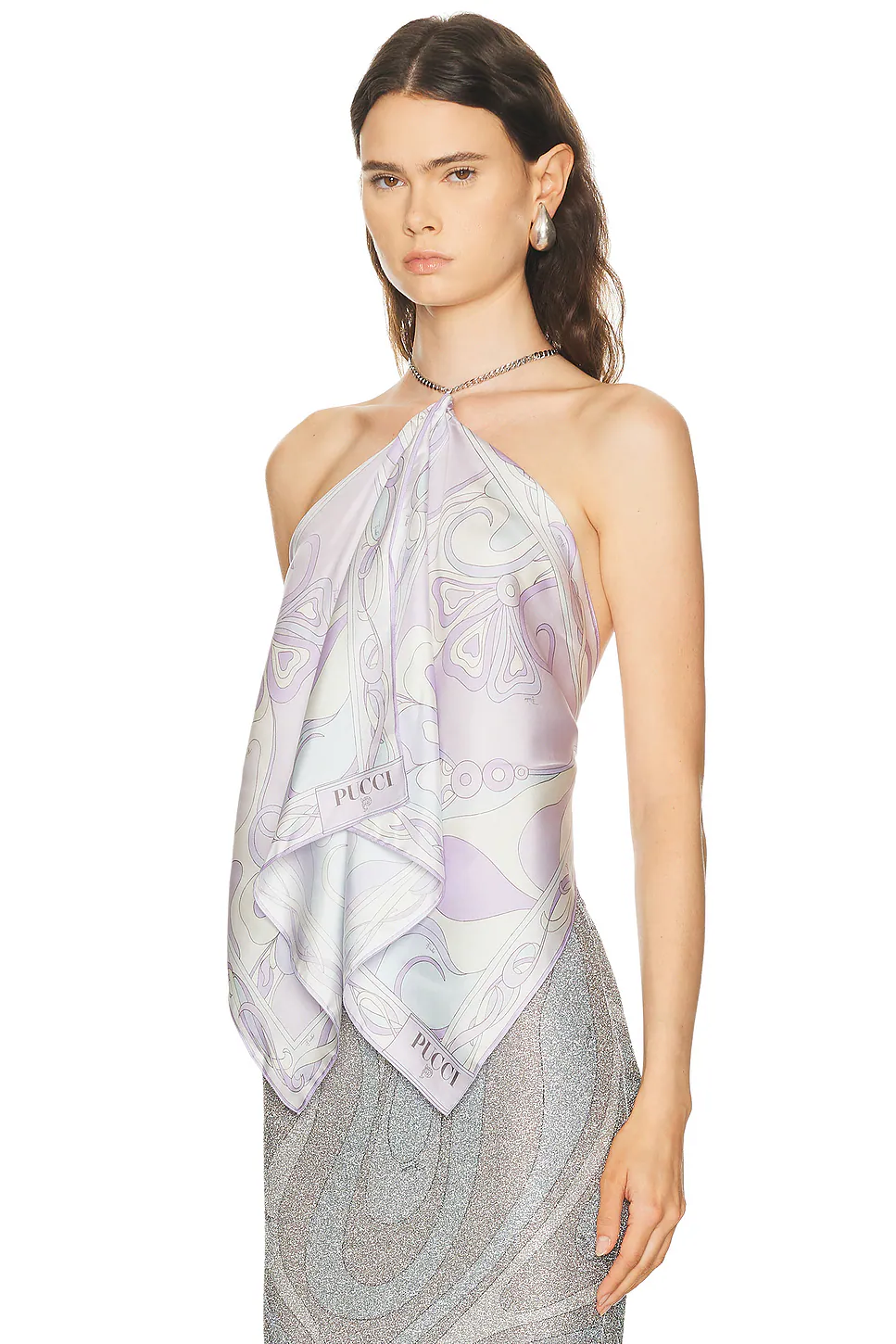 Silk Halter Top Lavender
