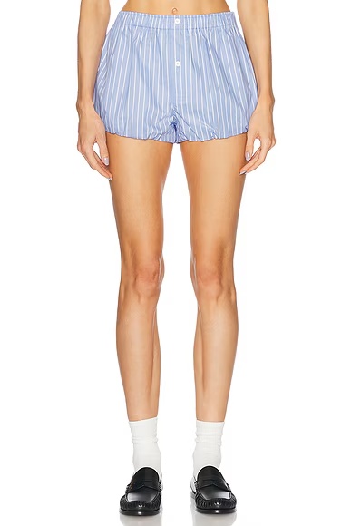 Bubble Short White & Blue