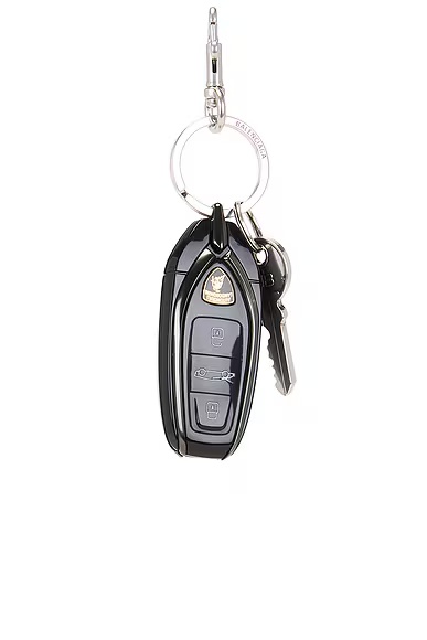 X Lamborghini Key Charm Silver & Black