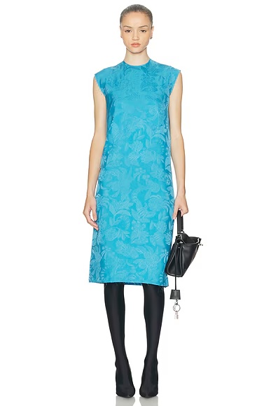 Sleeveless Midi Dress Sky Blue