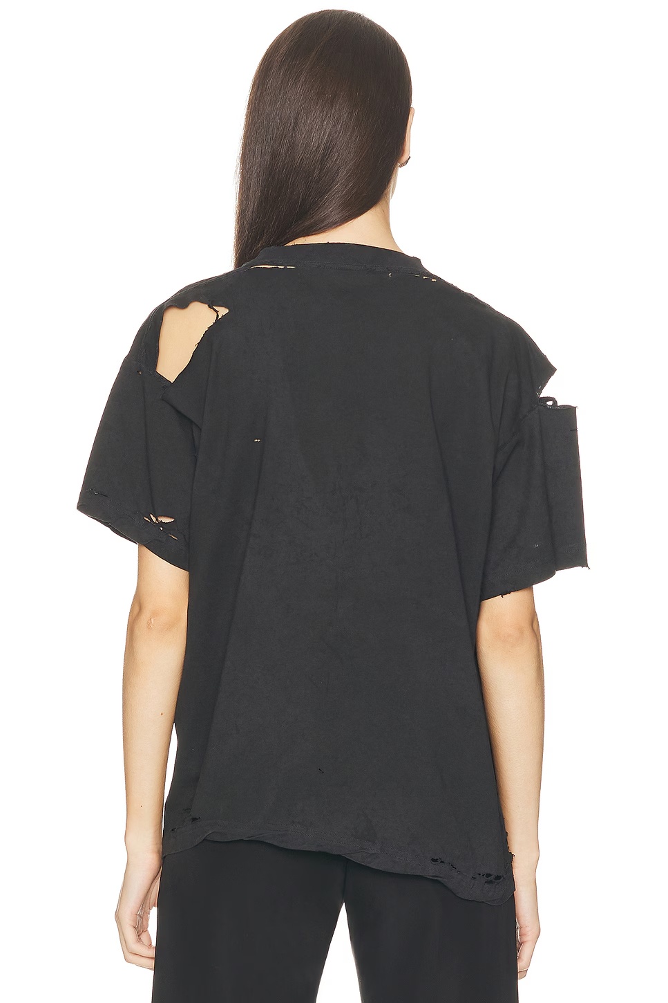 Boxy T-shirt Faded Washed Black