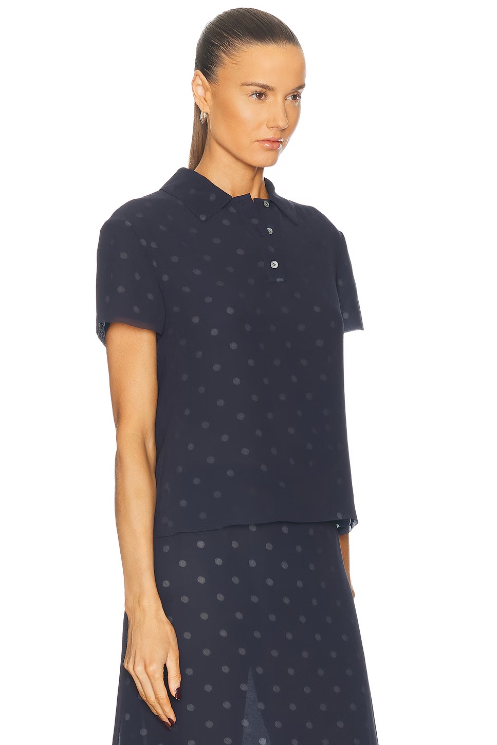 Takota Top Navy & White