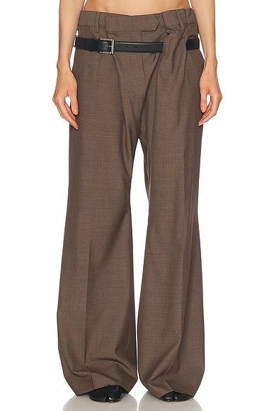 Partar Wide Leg Jeans Brown Melange