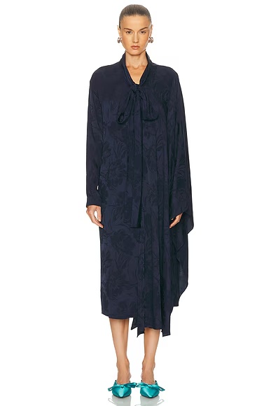 Scarf Dress Dark Navy
