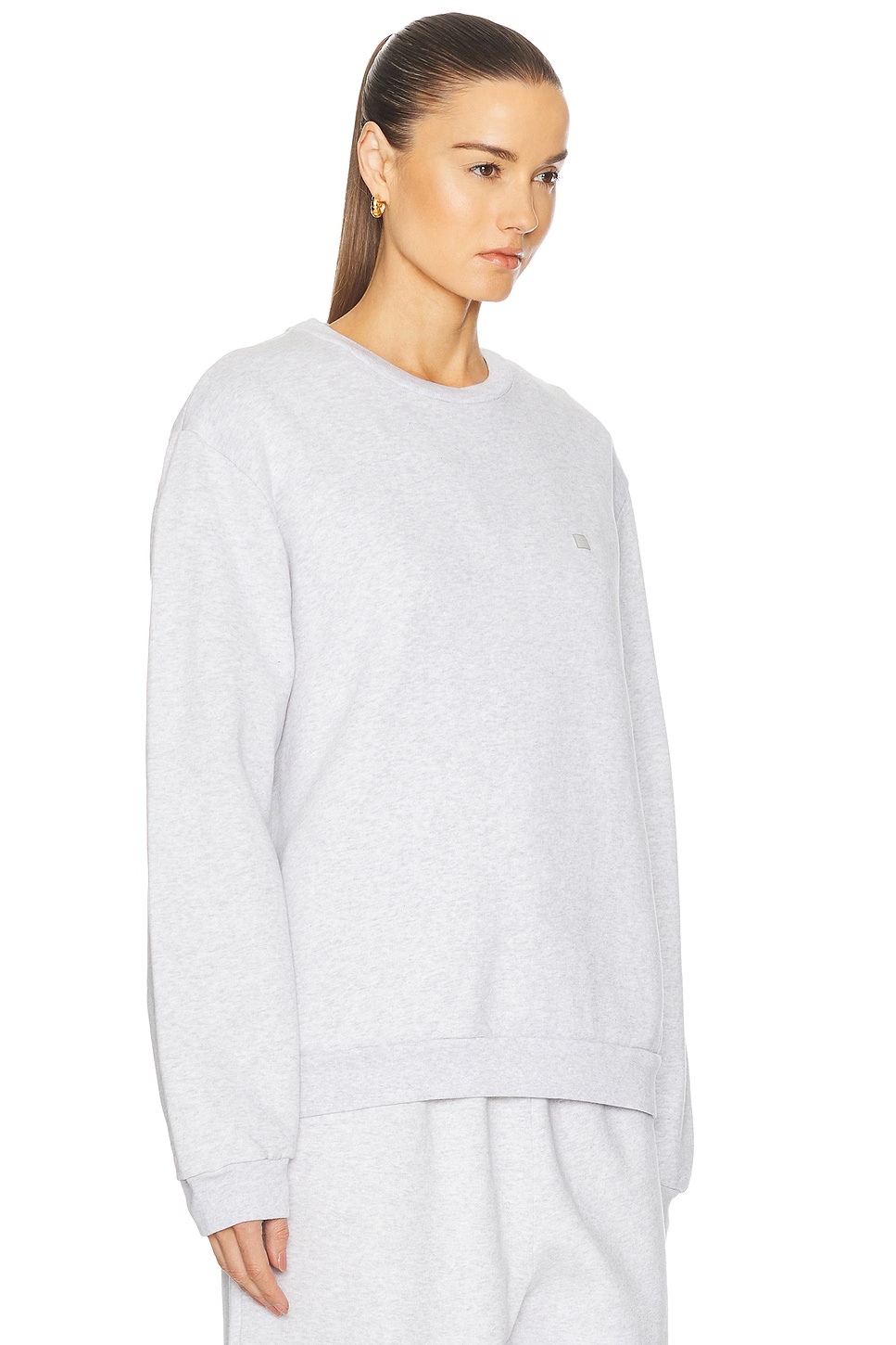 Faihra Crewneck Sweater Pale Grey Melange