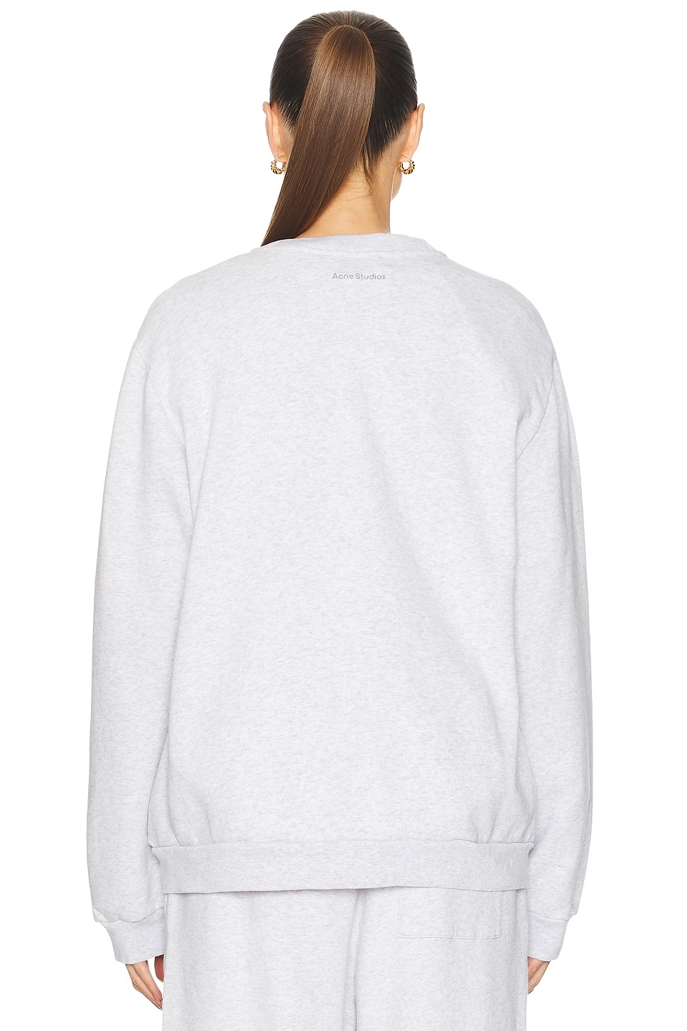 Faihra Crewneck Sweater Pale Grey Melange