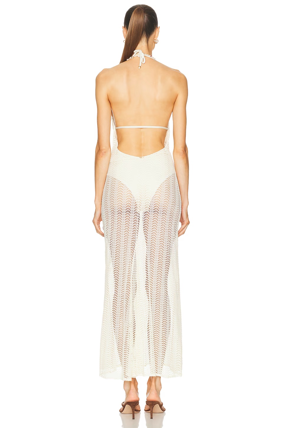 Wave Beach Dress Off White