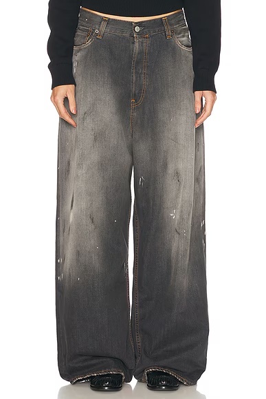 2023 Wide Leg Jeans Black