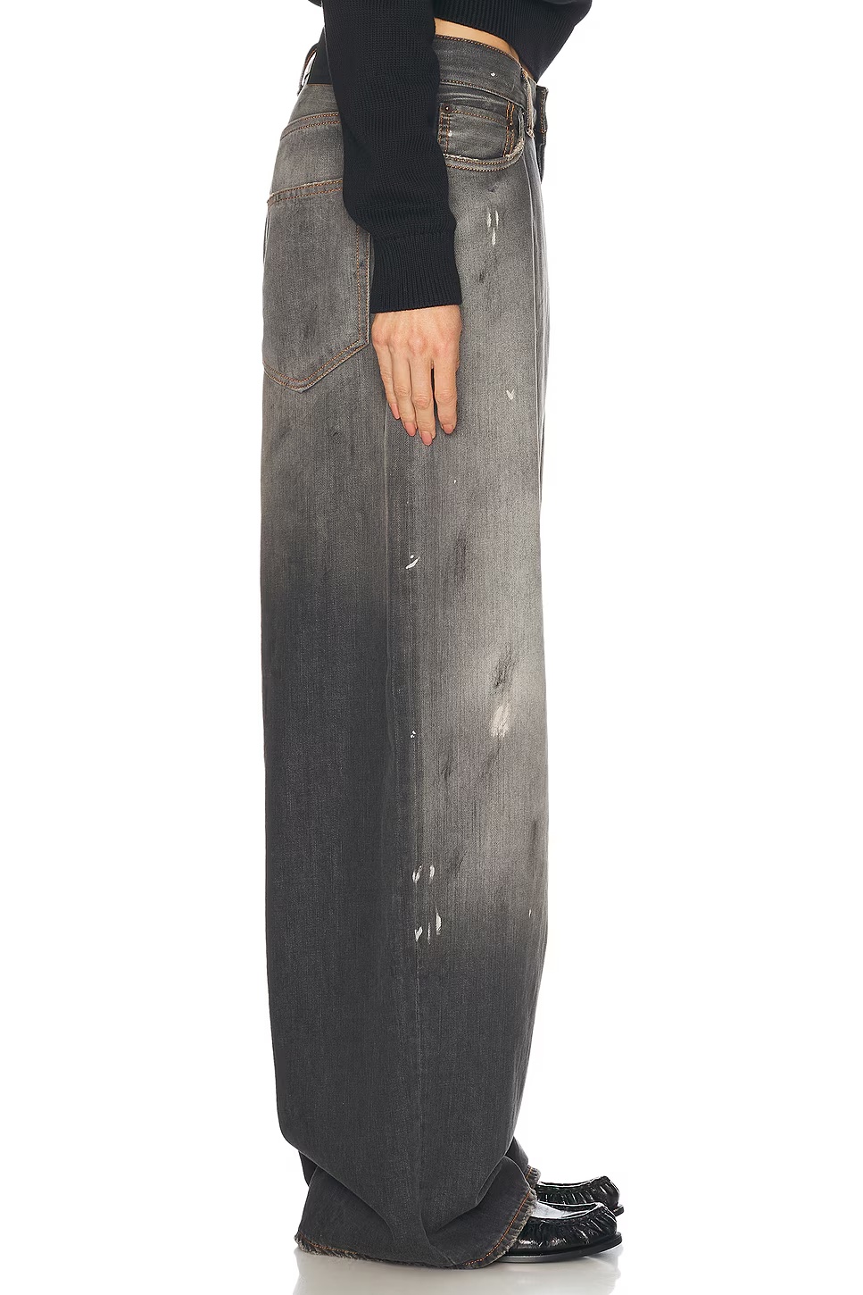 2023 Wide Leg Jeans Black