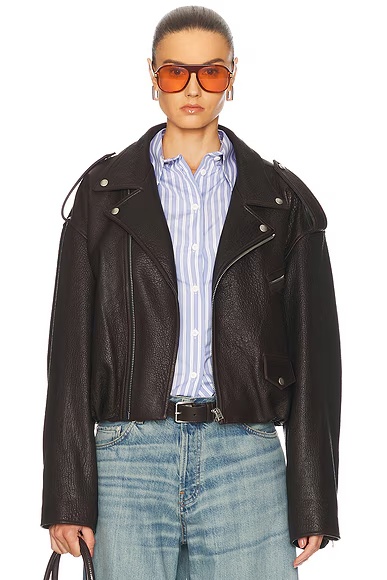 Liso Leather Jacket Dark Brown