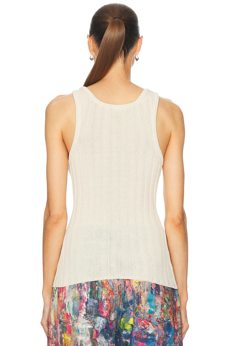 Kombo Gummy Tank Top Cream White