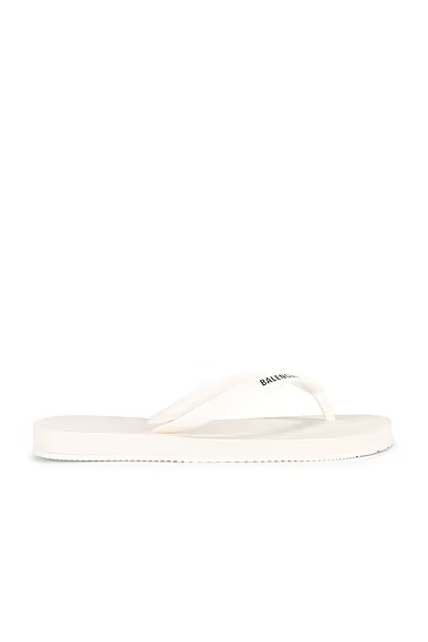 Thong Sandal White & Black