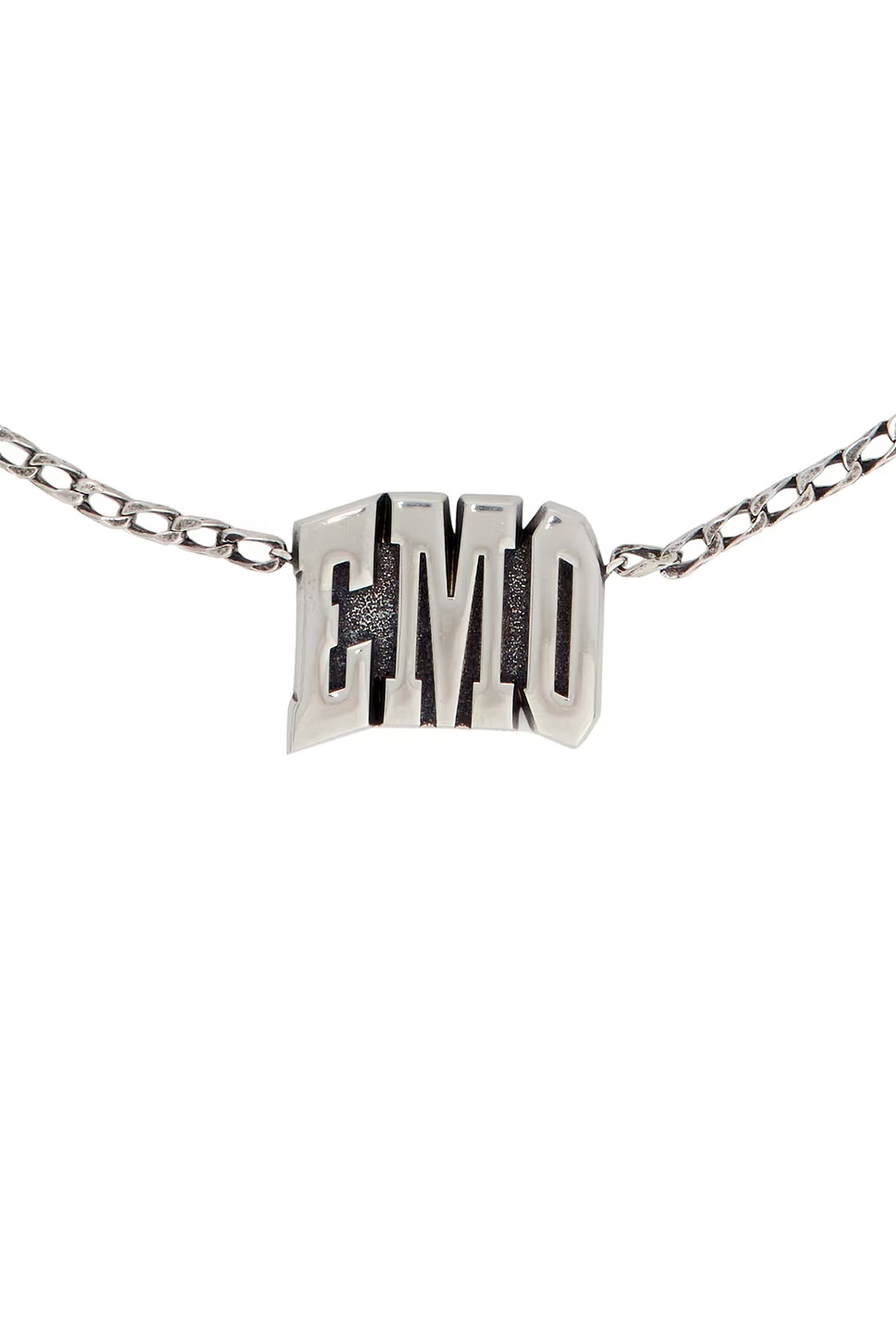 3 Letter EMO Necklace Antique Silver