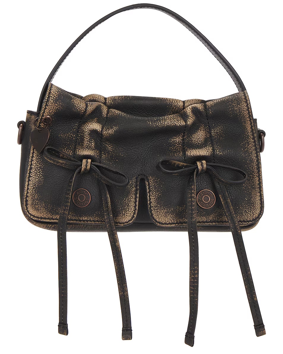 Multi Pocket Micro Bag Dark Brown & Beige