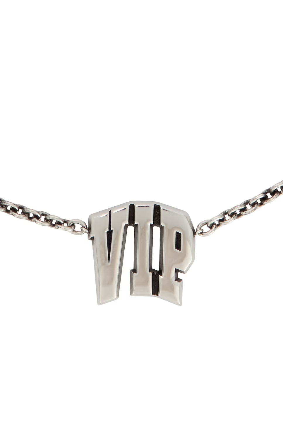 3 Letter VIP Necklace Antique Silver