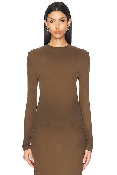 Erman Long Sleeve T-shirt Mud Brown
