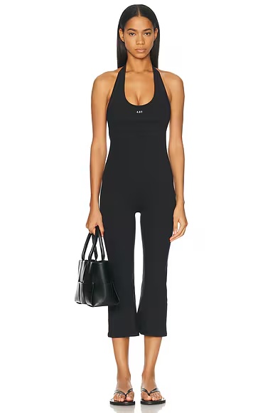 The Halter Onesie Black