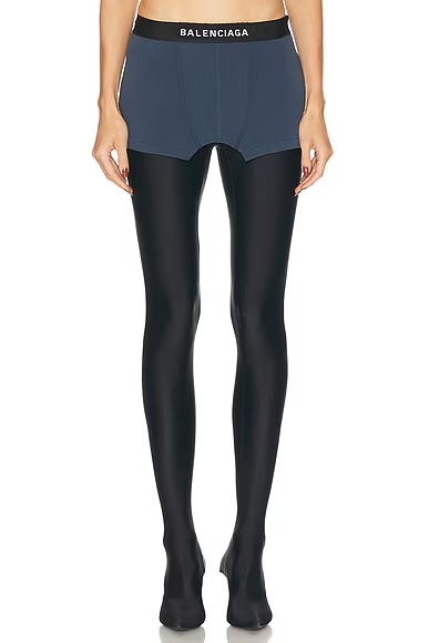 Cut Off Brief Skirt Dark Blue