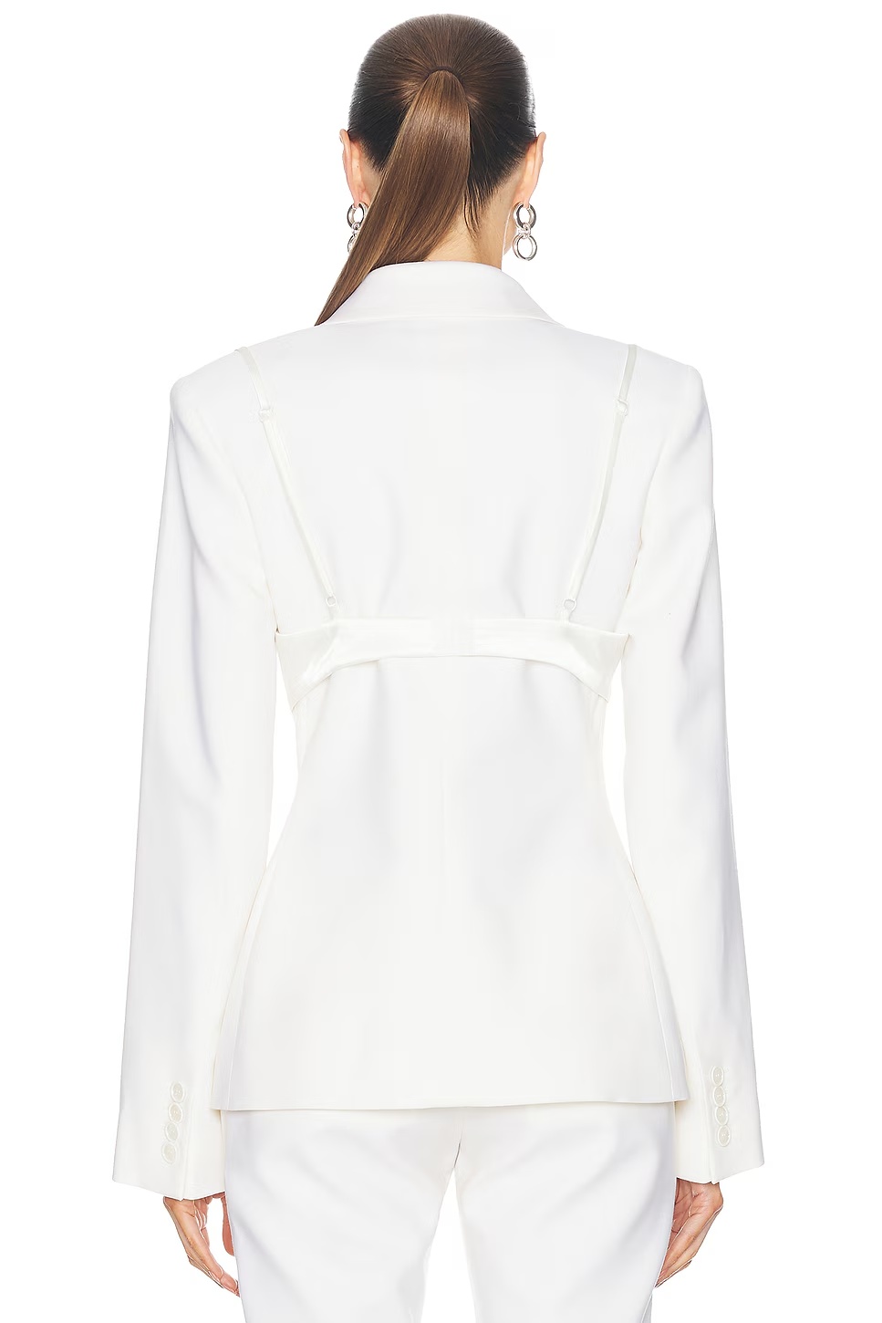 Jacko Double Breasted Jacket Cream White
