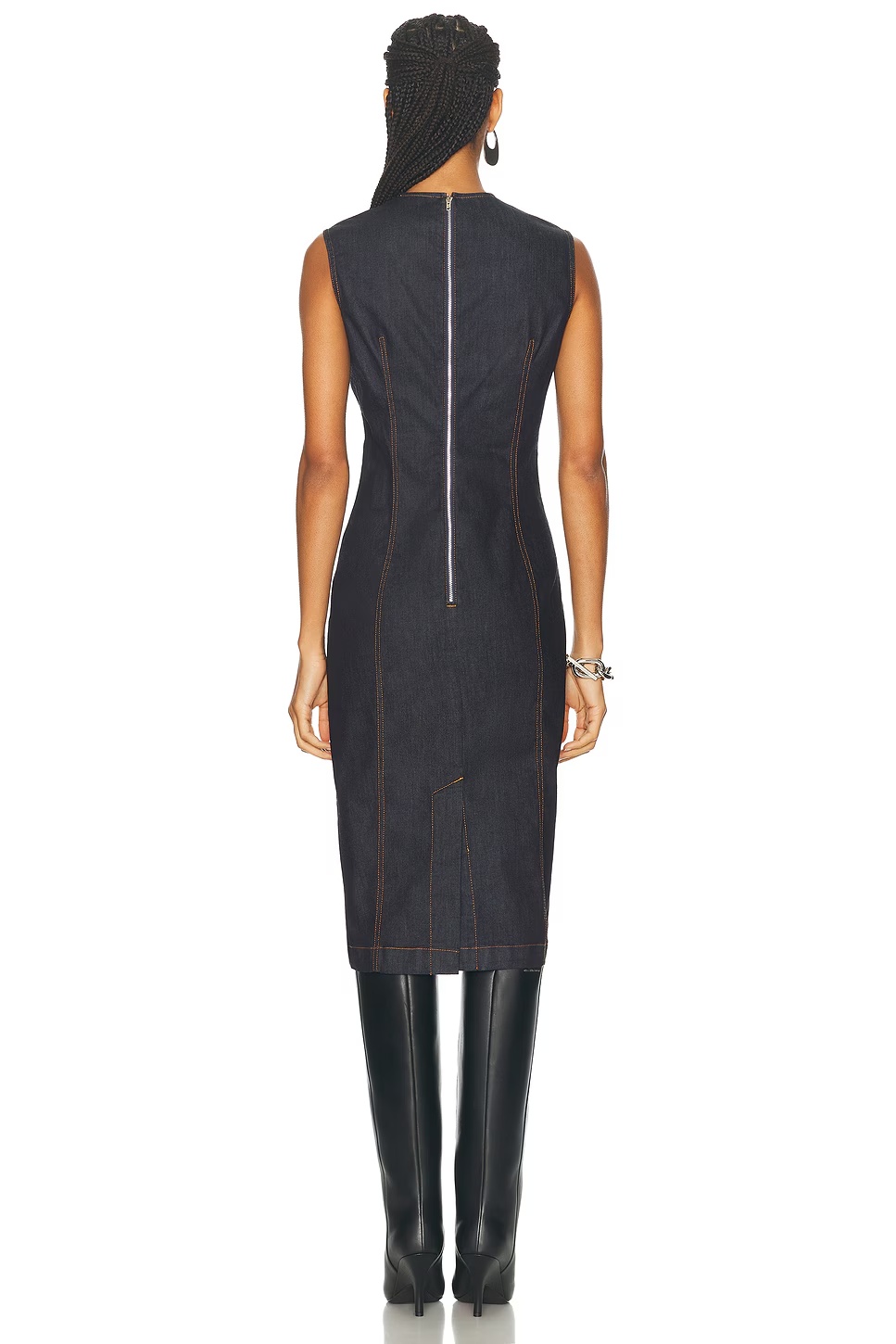 Sleeveless Midi Dress Indigo Blue