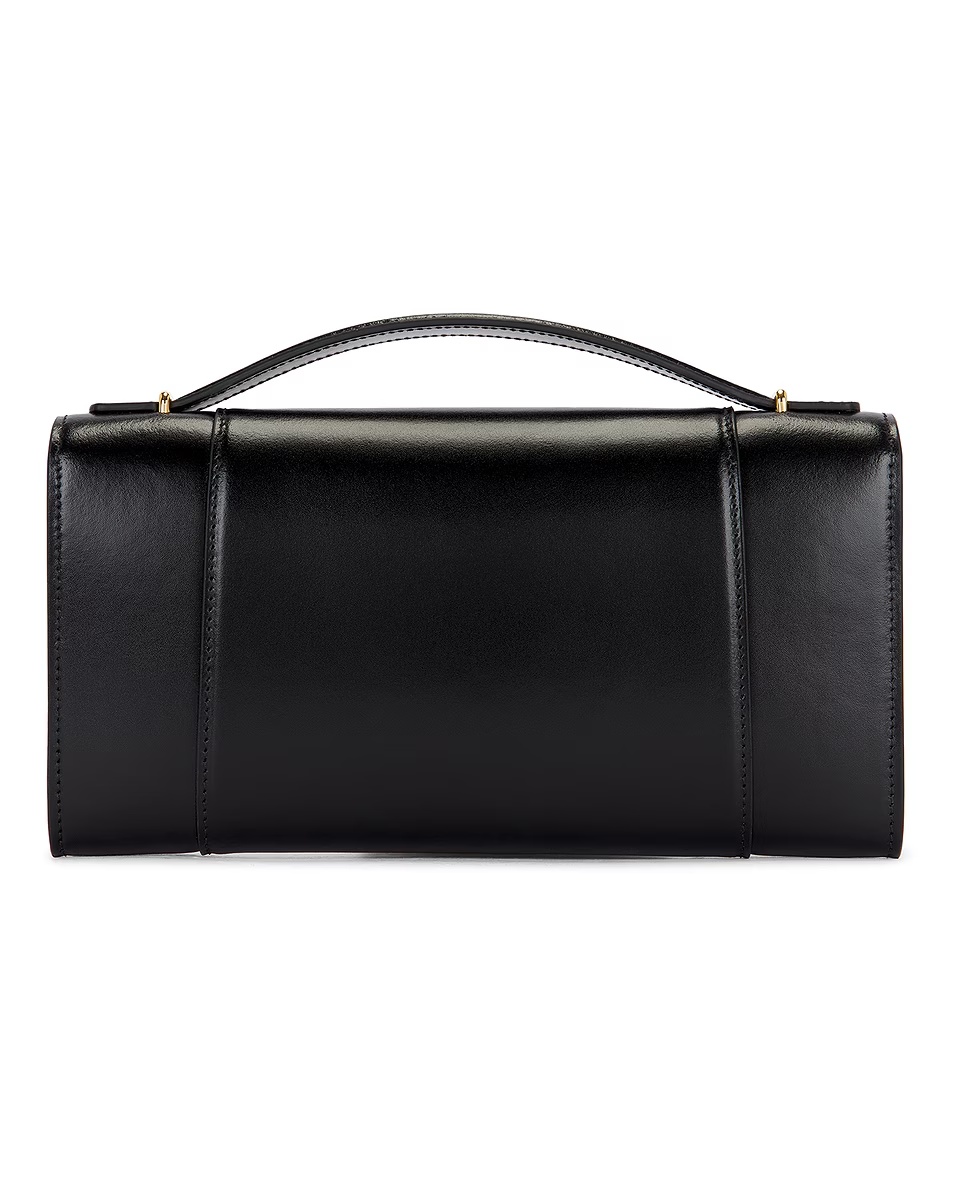 Hourglass Pouch Handle Bag Black