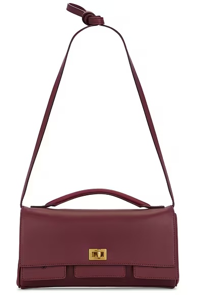 Bel Air Strap Clutch Bag Dark Burgundy