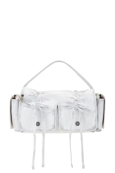 Multipocket Vintage Bag White & Grey