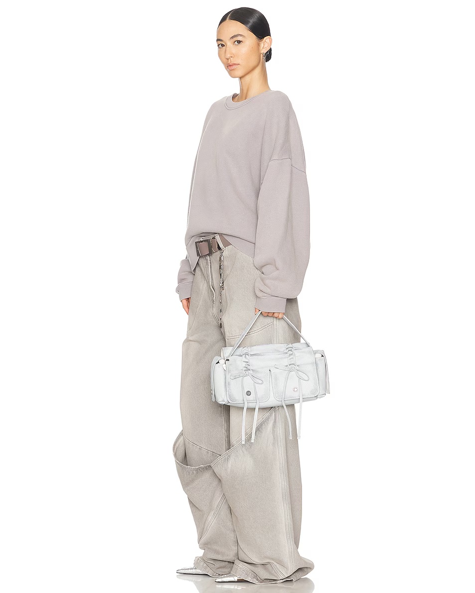 Multipocket Vintage Bag White & Grey