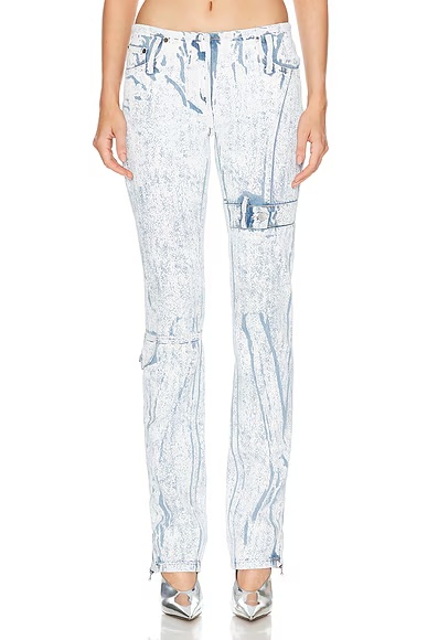 Denim Trouser Light Blue & White