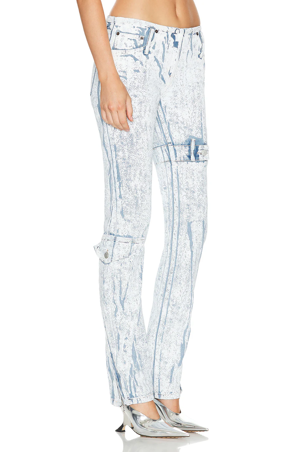 Denim Trouser Light Blue & White