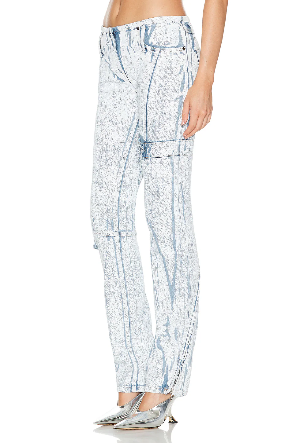 Denim Trouser Light Blue & White